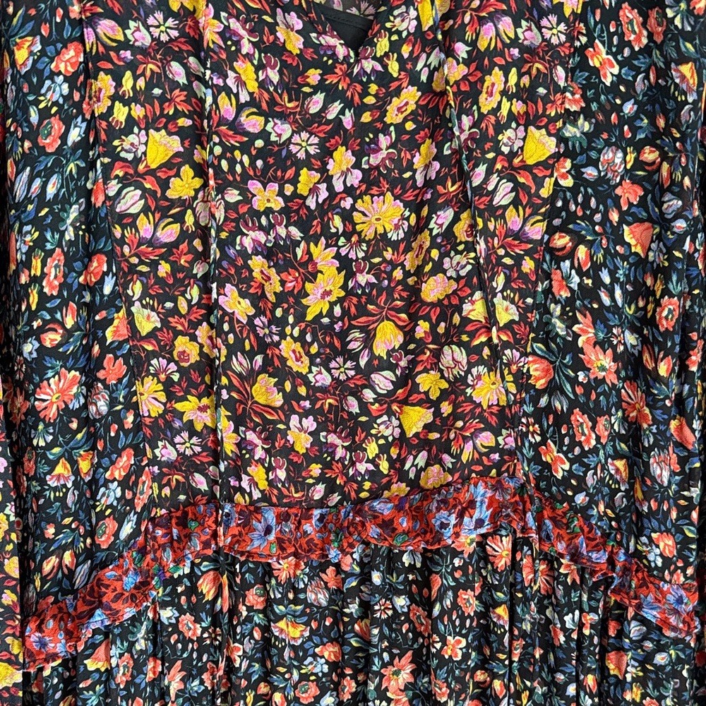 Anthropologie Helene Mixed Floral Print Boho Tunic Dress - Picture 6 of 10